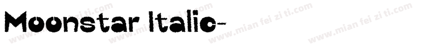 Moonstar Italic字体转换
